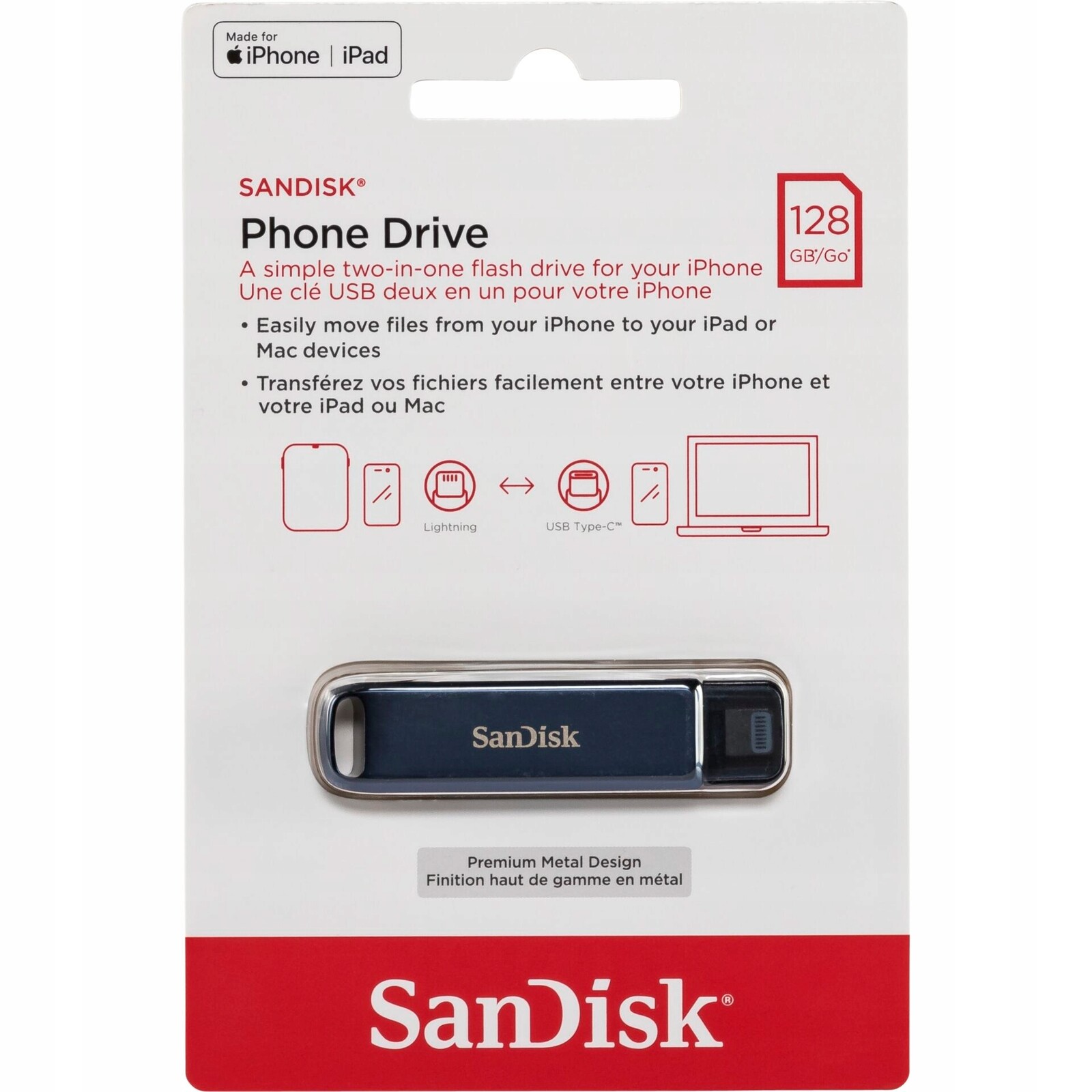 SanDisk Phone Drive 2v1 128GB Usb C Usb A SDIXD0N-128G-GN6NE