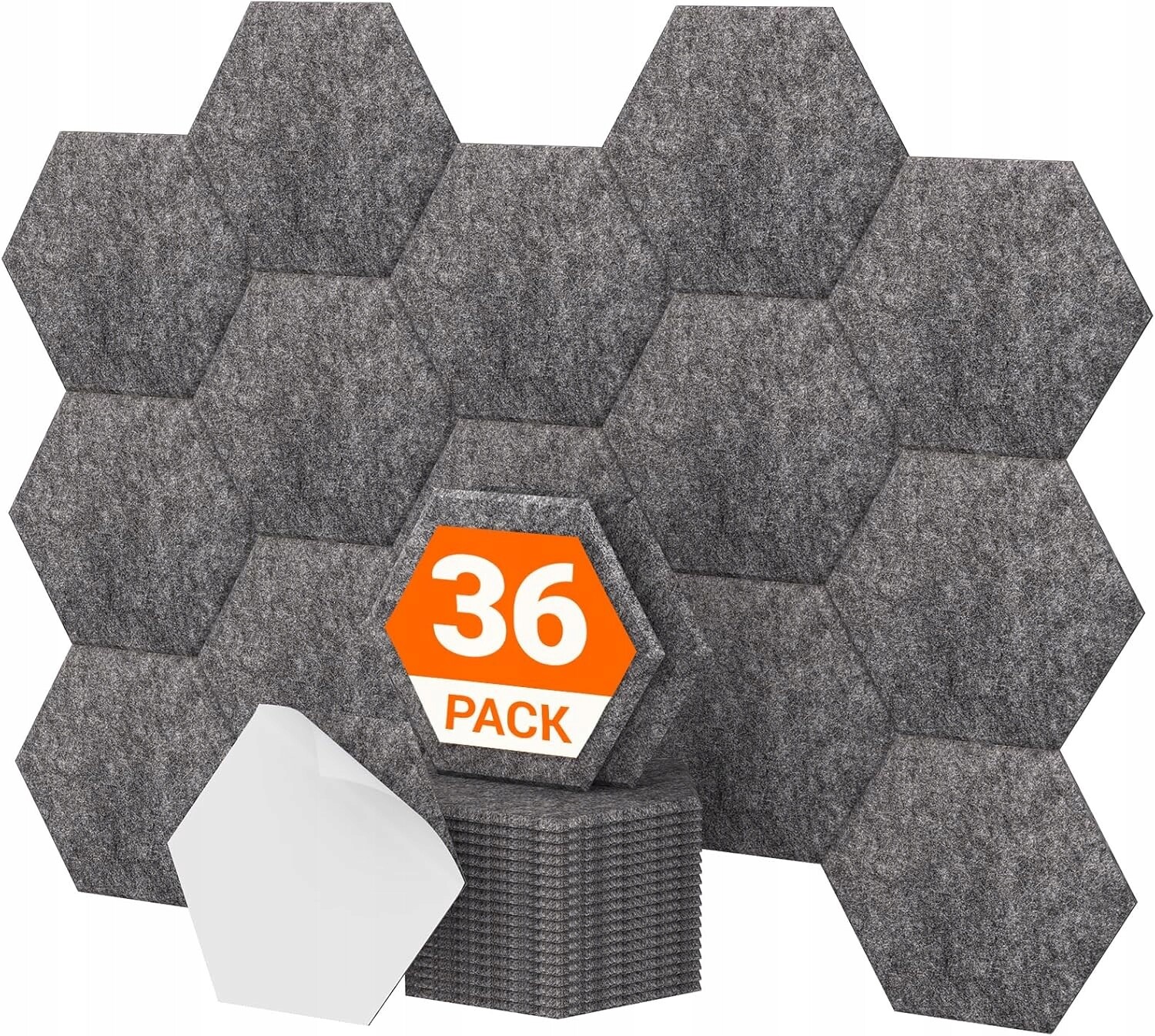 Tonor 36 kusů šestiúhelníkových akustických panelů 30x26x1 cm