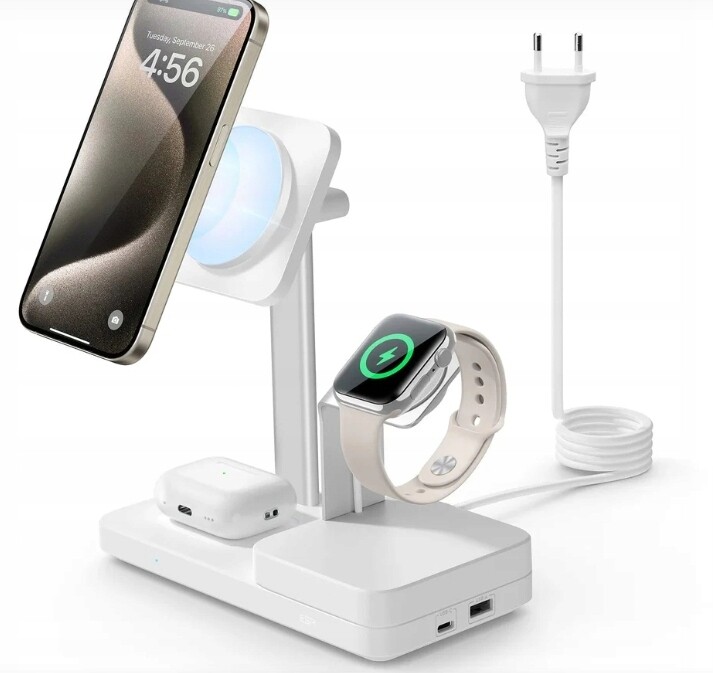 Nabíječka Magsafe Nabíjecí stanice GaN Esr 65W 5 v 1 pro iPhone AirPods Pro