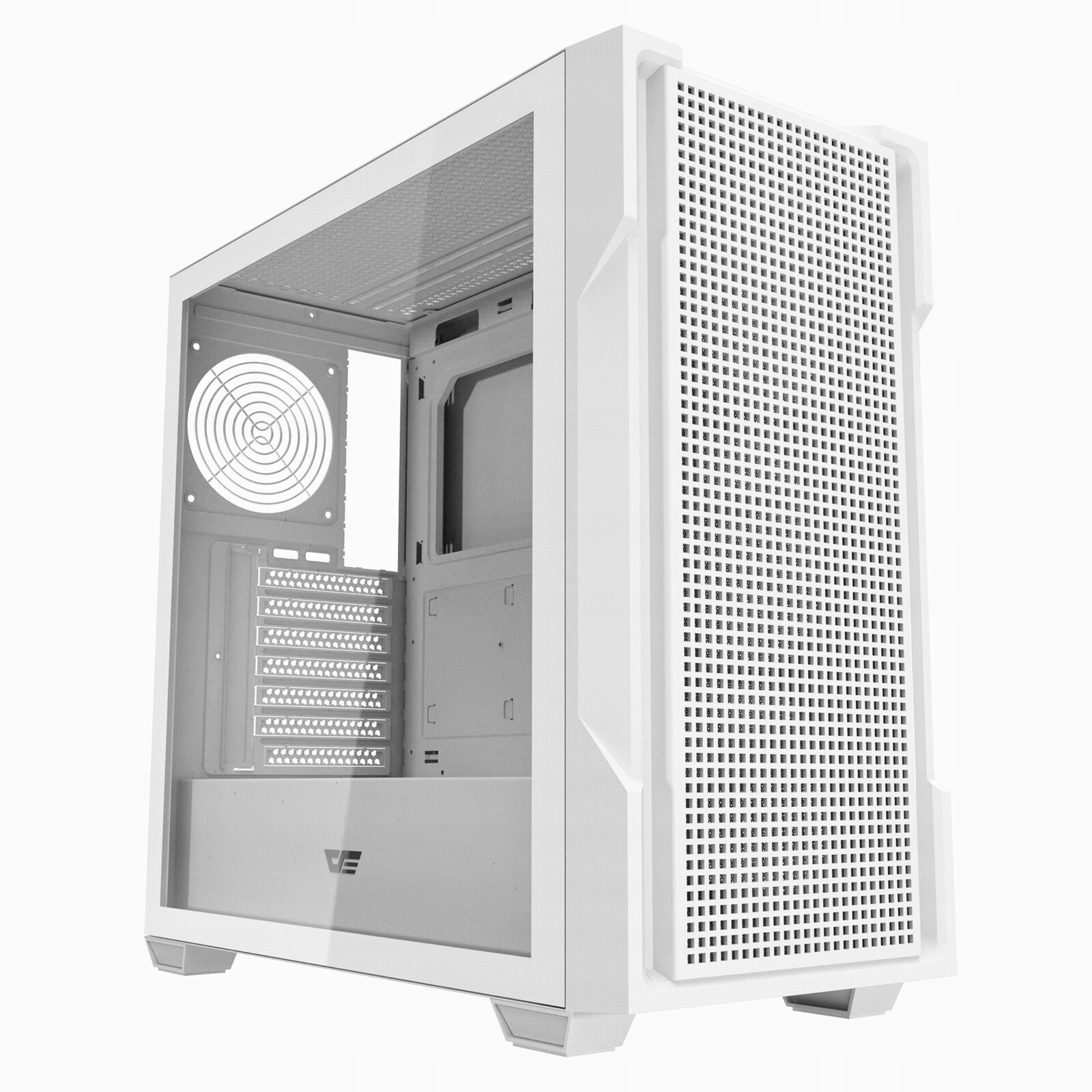 Herní počítačová Počítačová Skříň darkFlash DS900 Mesh bílá, Atx Midi Tower, sklo