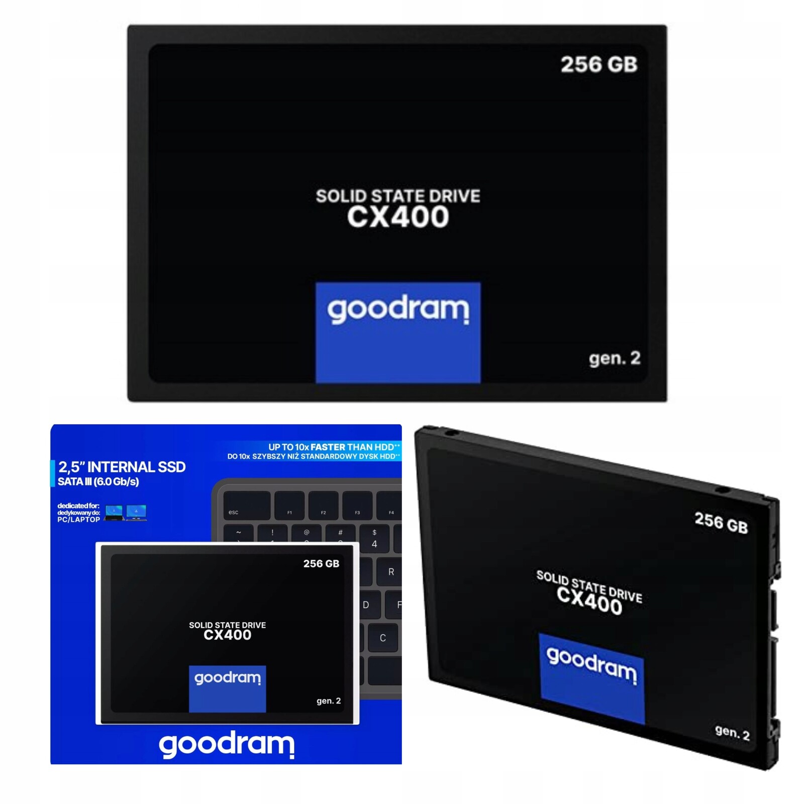 Ssd Pevný Disk 256GB Goodram CX400 SATA3 Rychlý