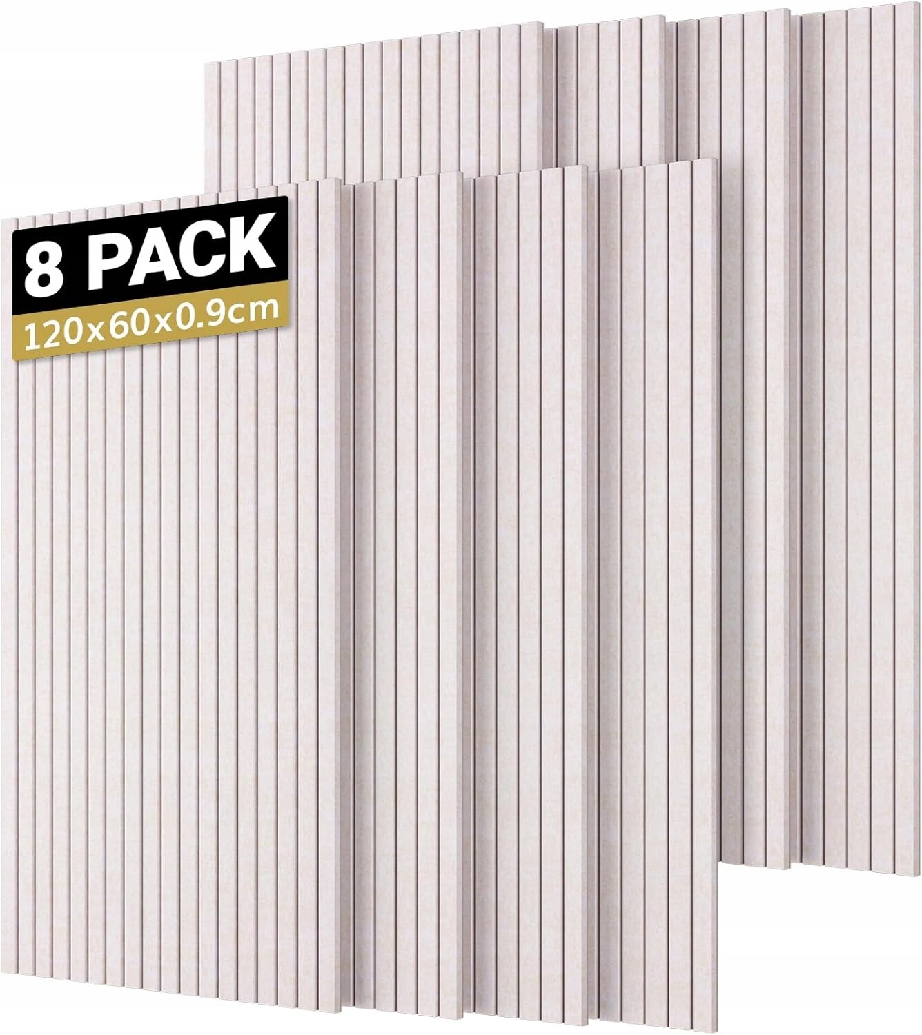 Akustické panely, 8 kusů, samolepicí, Tonor 120x60 cm, béžové