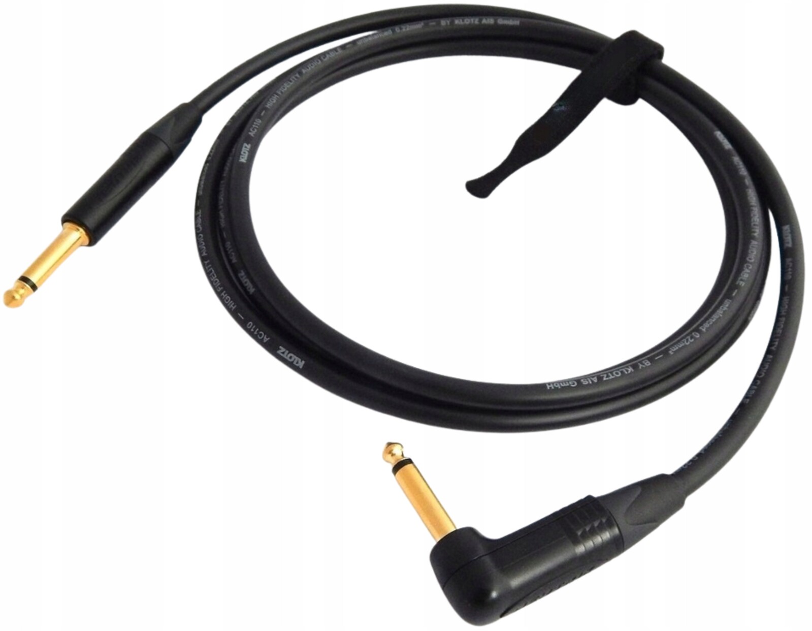 Klotz AC110 Úhlový Instrumentální Kytarový Kabel Mono Jack 6,3 mm 10 m