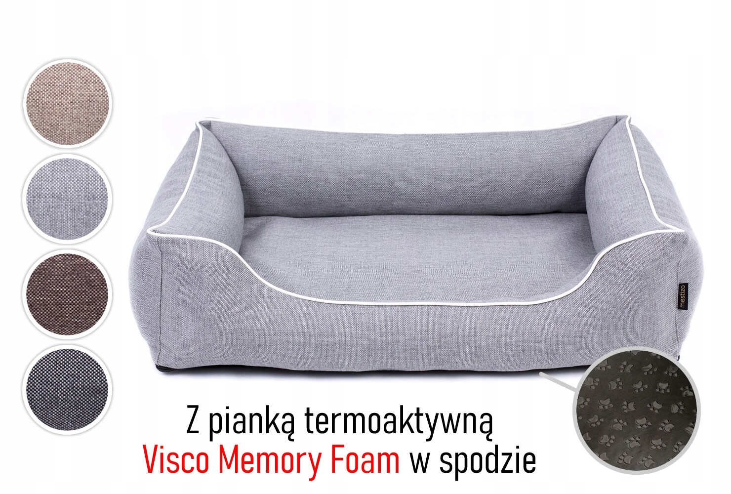 matrace postel pro psa Pelíšek potah šedá/bílá