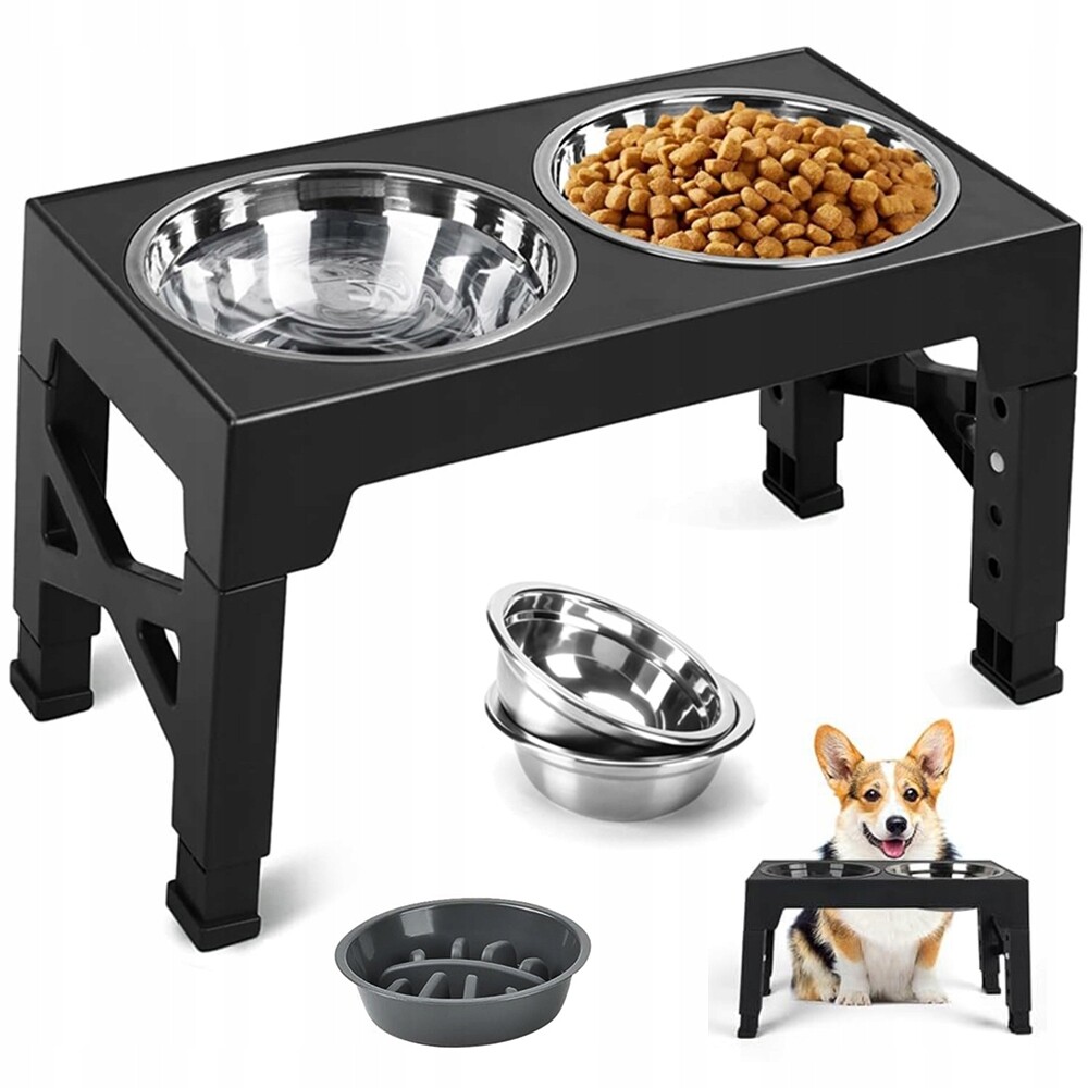 Dvojitý Misky Na Misku Pro Psy S Miskou Z Misky Z Nerezové Oceli Miska Pro Pomalé Krmivo