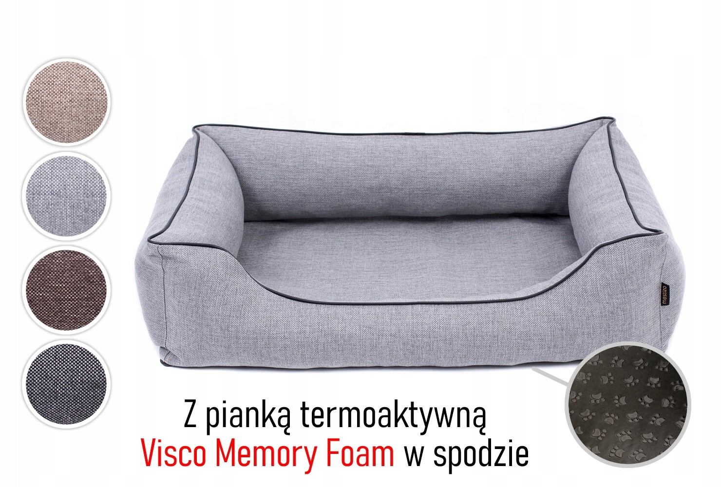 matrace postel pro psa Pelíšek potah šedá/černá