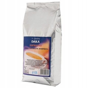 Daka Espresso Zrnková 1 kg – Intenzivní chuť a vůně, káva Arabica