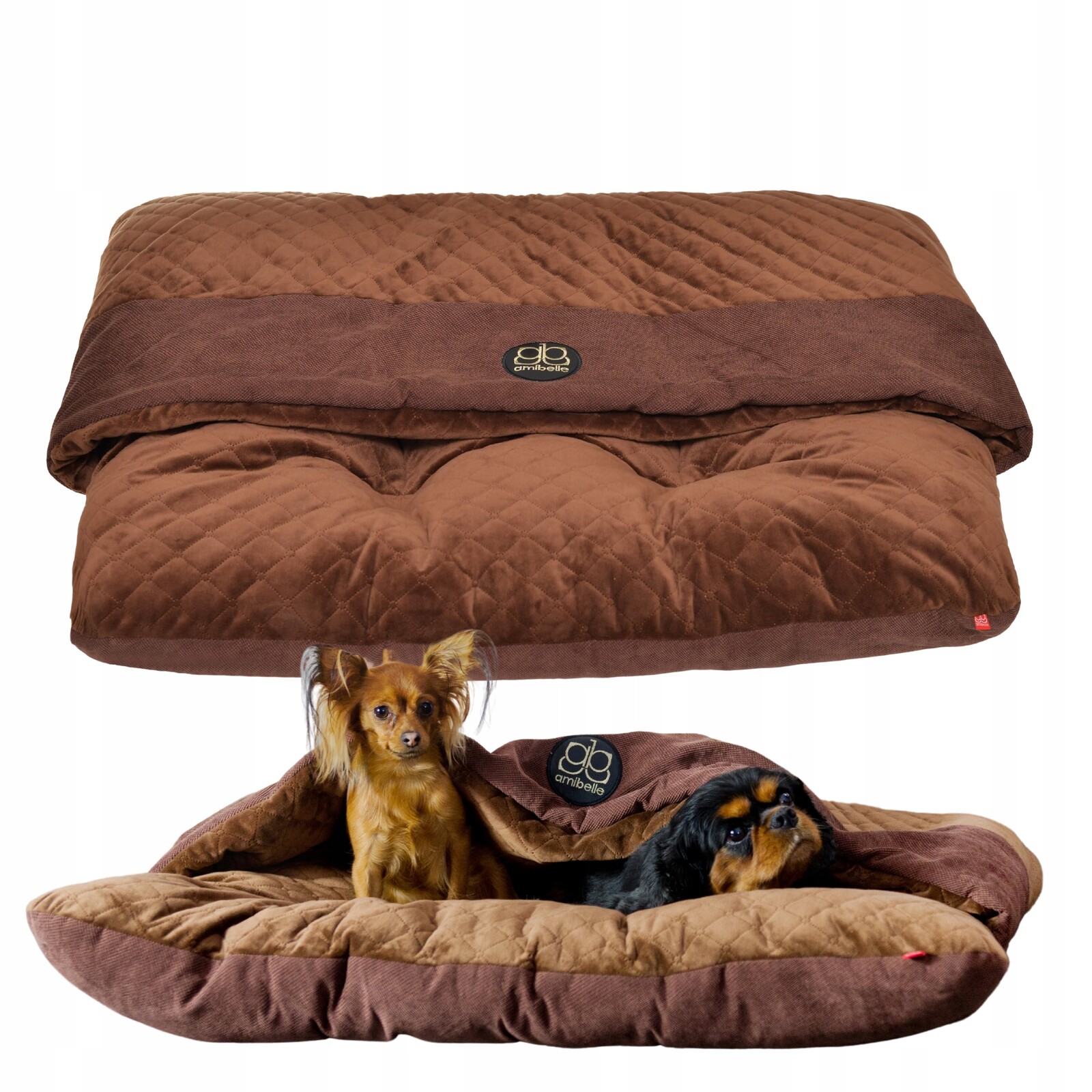 Pelíšek pro psy 75x90cm pro velké psy Pelíšek hnědý, velikost L