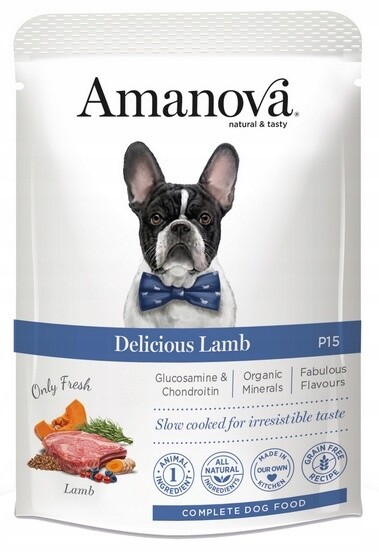 Amanova Adult Lamb Mokré Krmivo pro psy sada kapsiček 12x100g