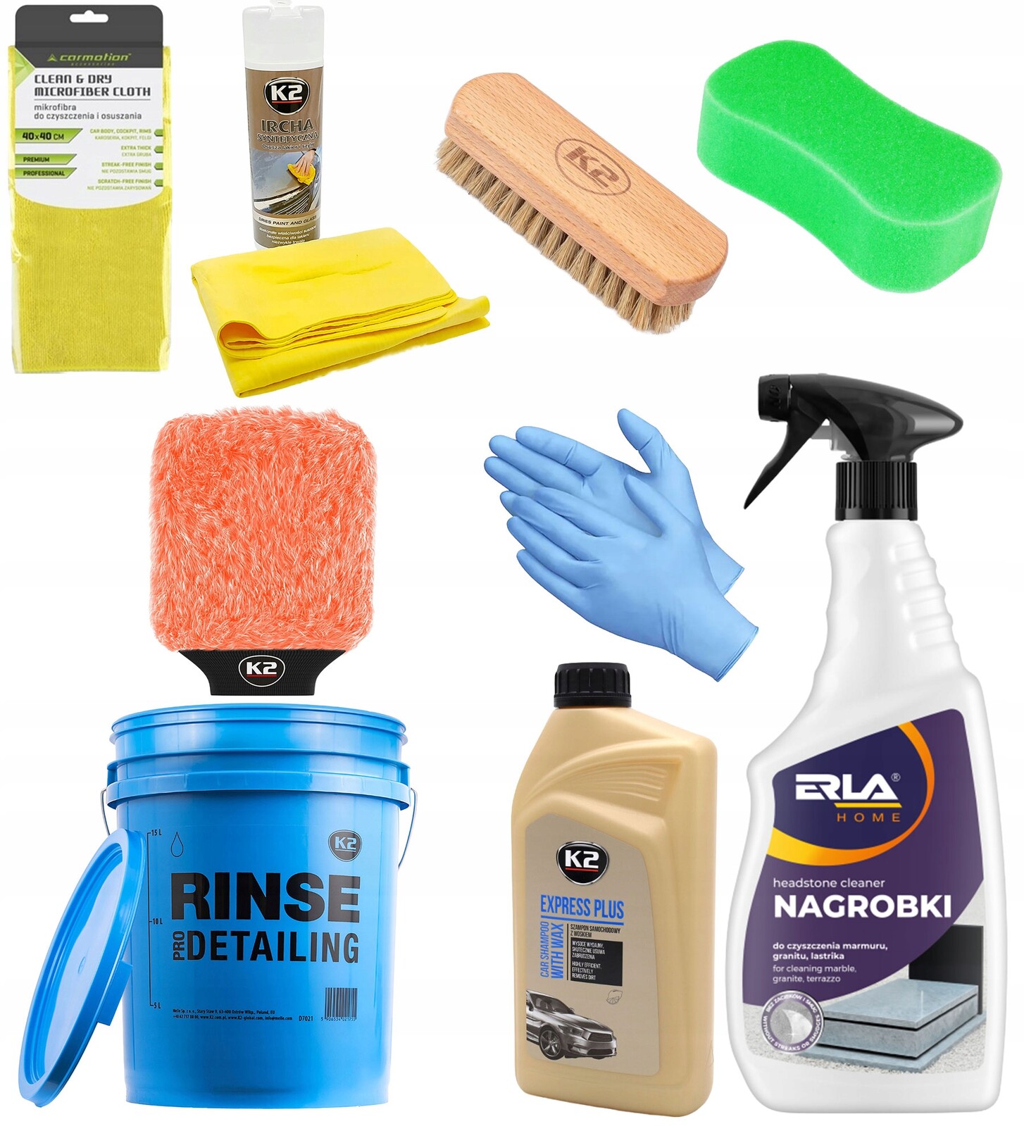 Sada K2 Car Pro Čištění A Leštění Náhrobků Rukavice