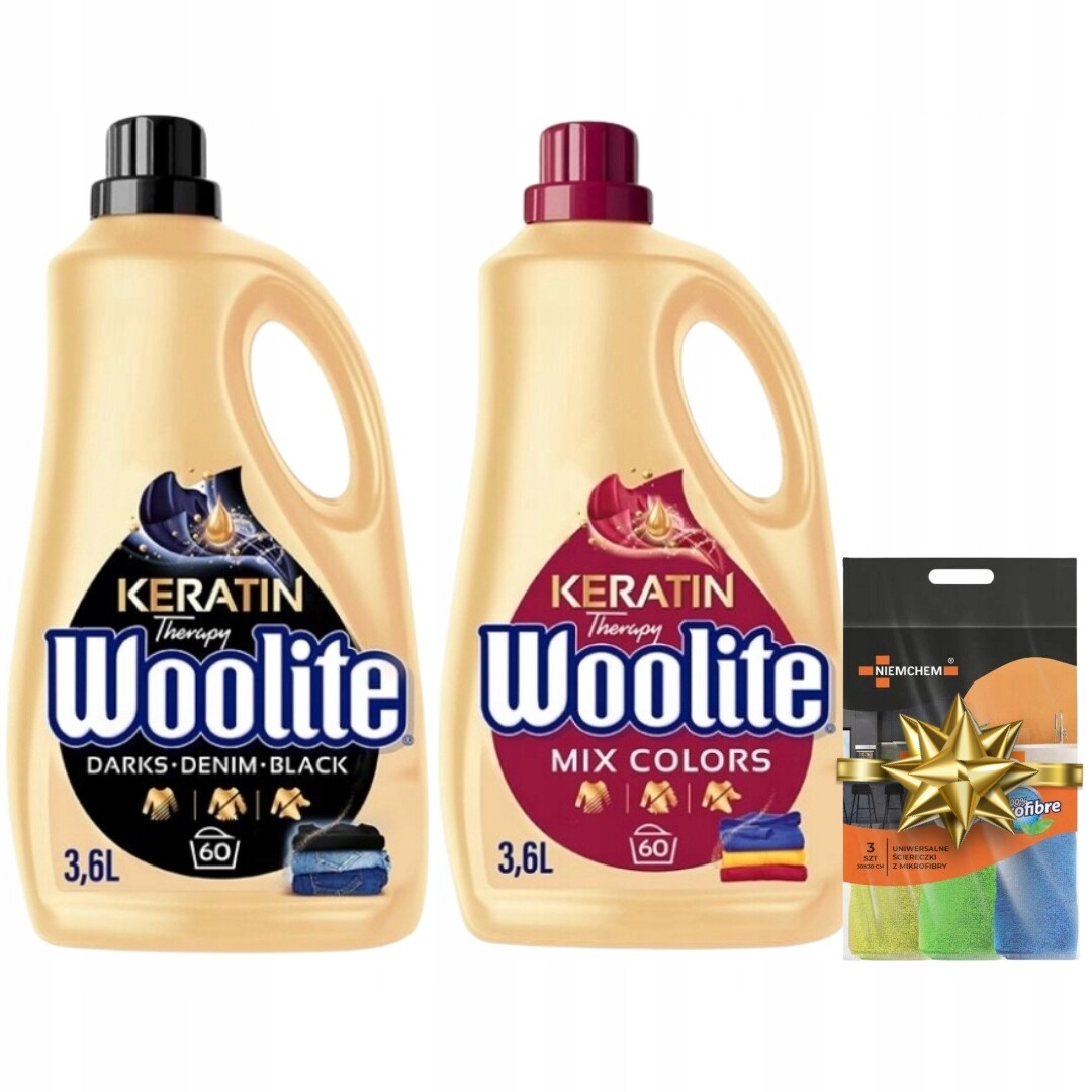Woolite Black Color Tekutý prací prostředek 3,6 l x2 Dárek