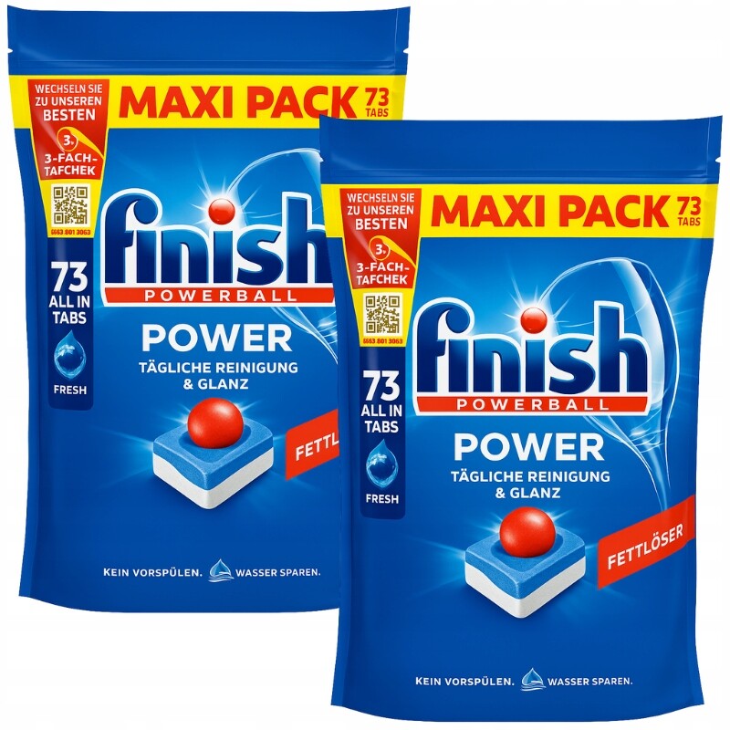 Finish Powerball Power Allin1 tablety do myčky Fresh 2 x 73 kusů