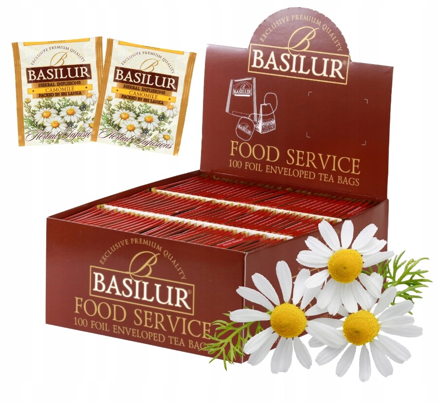 Basilur Chamomile bylinný čaj Heřmánek sáčky HoReCa 100 x 1,5 g