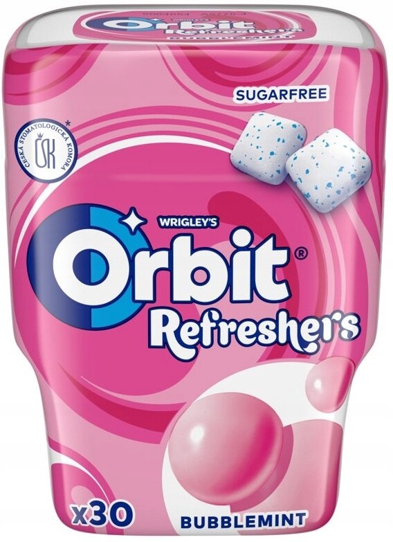Wrigley's Orbit Refreshers s ovocnou a mátovou příchutí 67g x 6packs