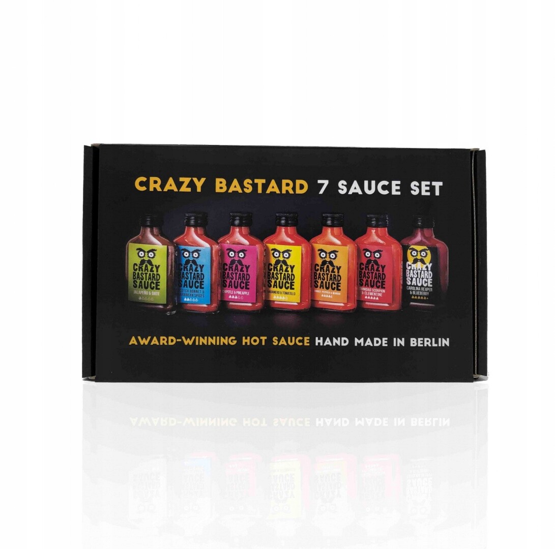 Sada ostrých chilli omáček Crazy Všechny Omáčky 7x100ml Dárek