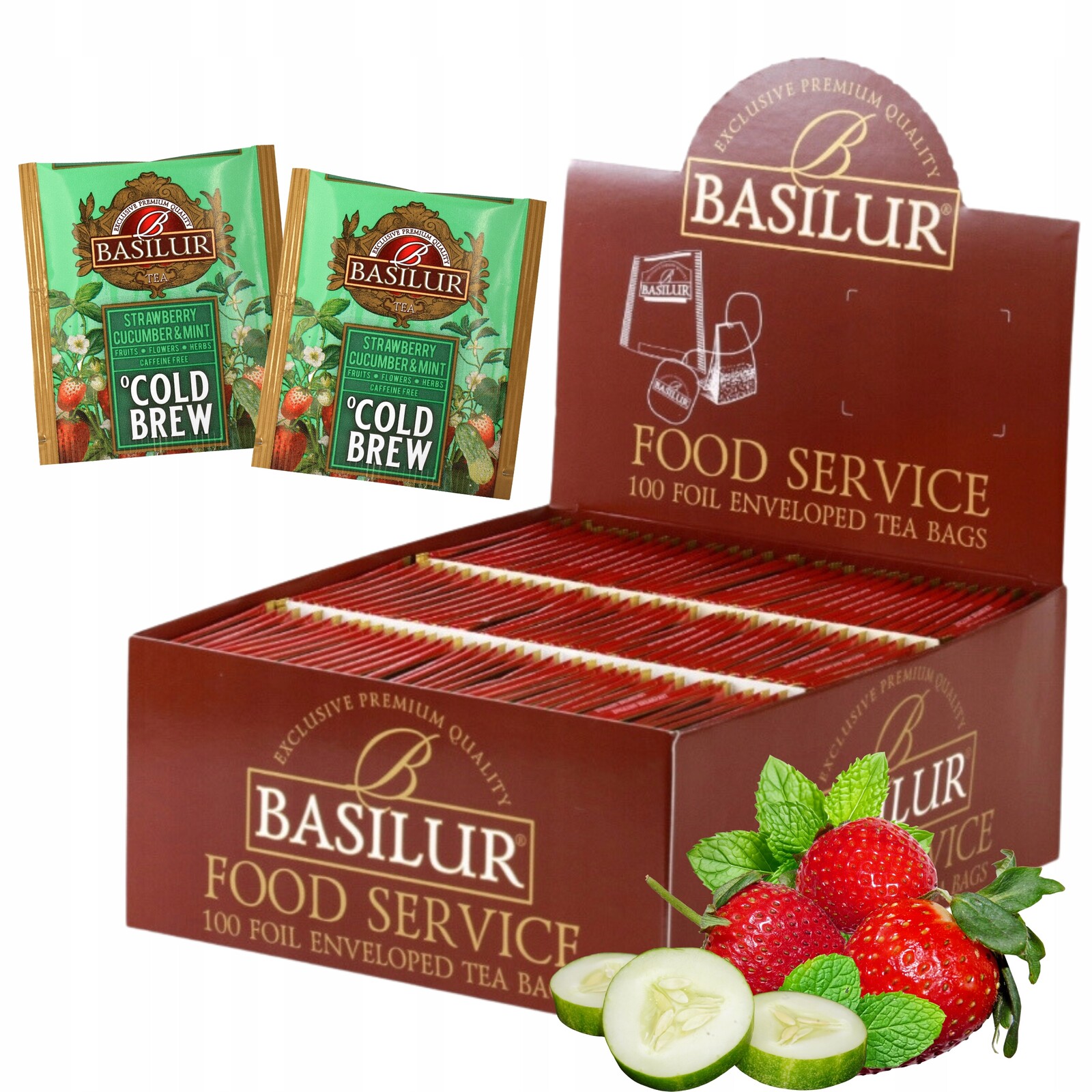 Basilur Jahoda Okurka Máta čaj Cold Brew Okurka 100x2 g