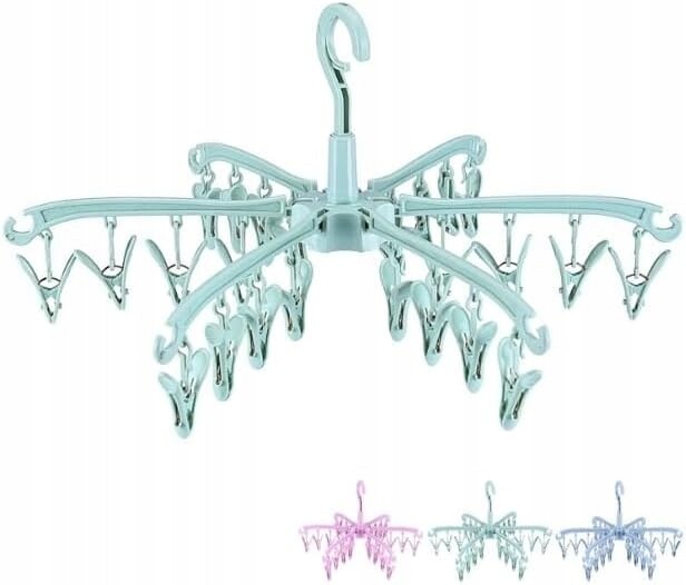 Sušák Na Prádlo Skládací Na Věšáku S Klipem 24x Na Prádlo