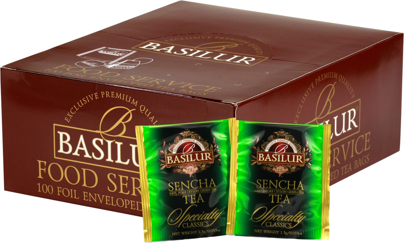 Zelený Čaj Basilur Sencha HoReCa 100 sáčků v obálce