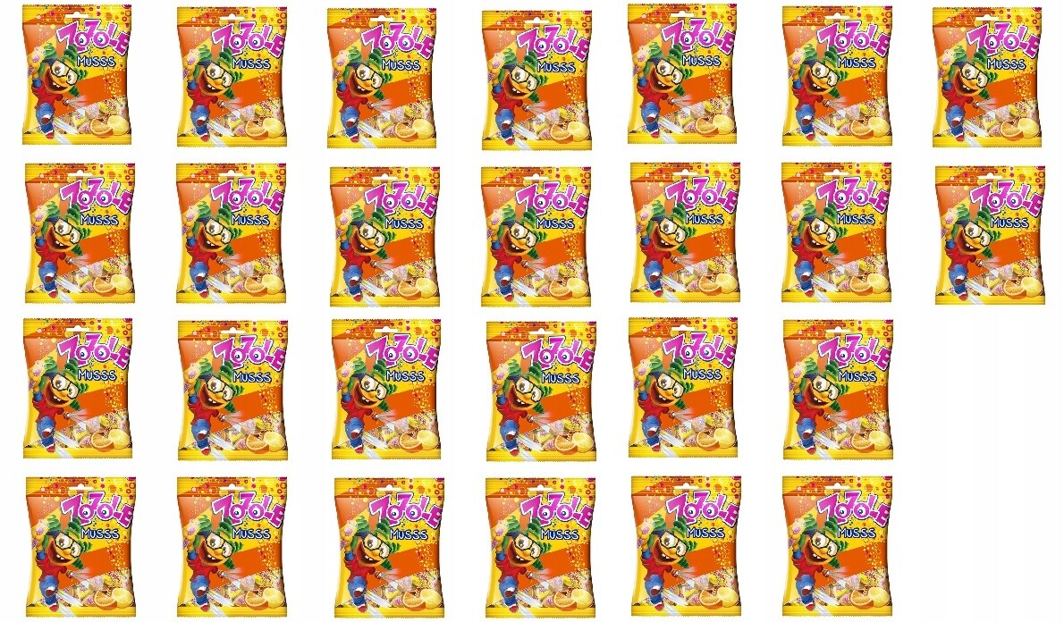 26x 75g Zozole šumivé bonbóny s příchutí pomeranče a citronu