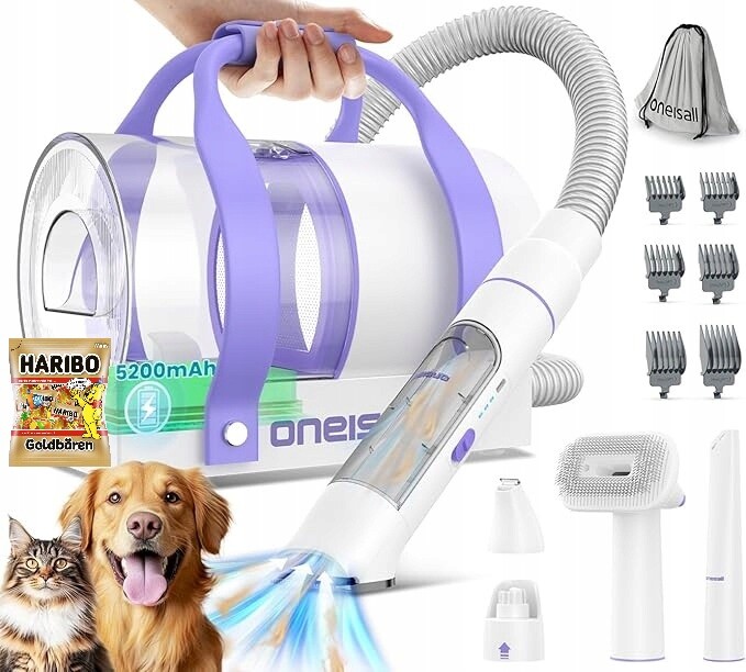 Bezdrátový Vysavač Oneisall na zvířecí chlupy 5200mAh se zastřihovačem