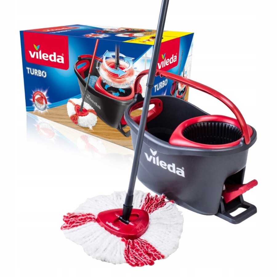 Vileda Rotační mop Easy Wring & Clean Turbo Set Box Lehký A Pohodlný!