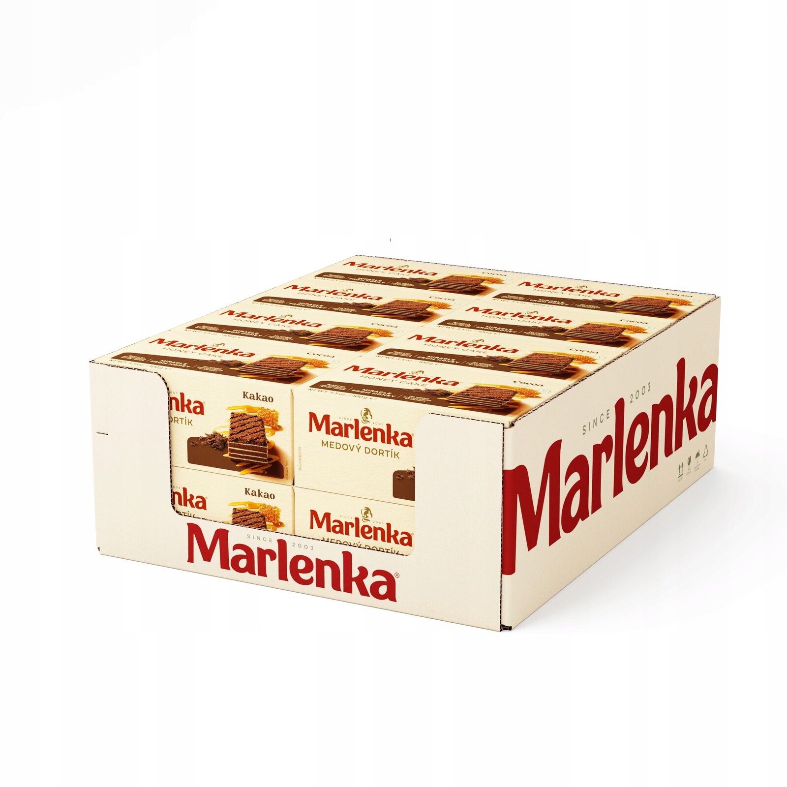 Marlenka Medový dortík s kakaem 16 x 100 g