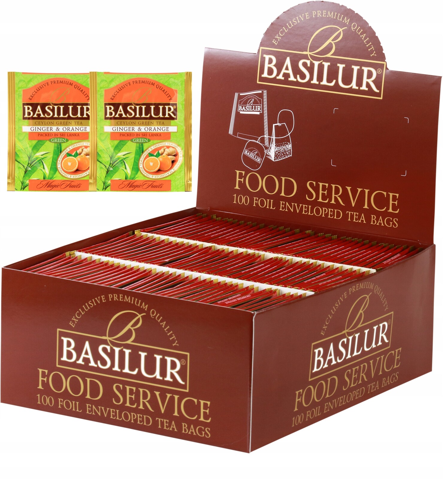 Basilur zázvorový pomerančový čaj HoReCa 100 sáčků