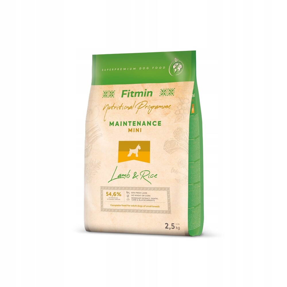 Fitmin Maintenance Mini Jehněčí & Rýže 2,5kg Suché krmivo pro psy