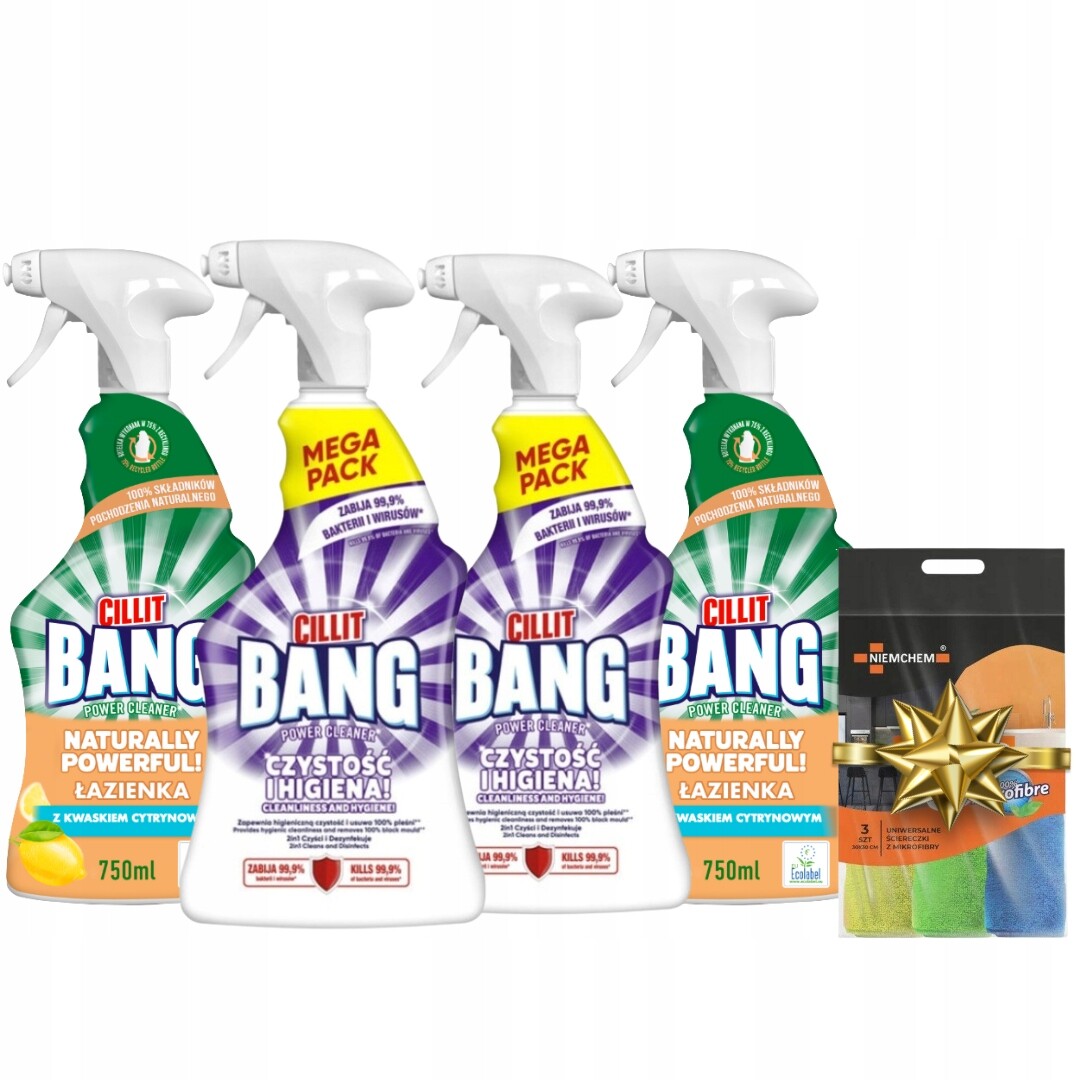 Čisticí sprej Cillit Bang 750ml x 4 Dárek