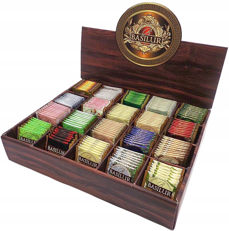 Set Čajů Basilur 20 Různých Příchutí 200 sáčků Čajová Sada jako dárek