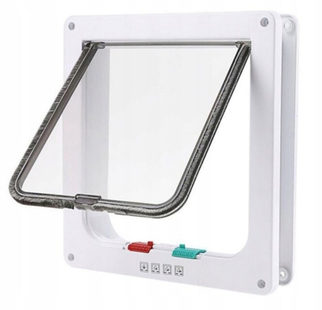 Výklopná Dvířka Pro Kočky Tunel Klapka Zámek 4-Way Karlie 23,5x25,2x5 cm