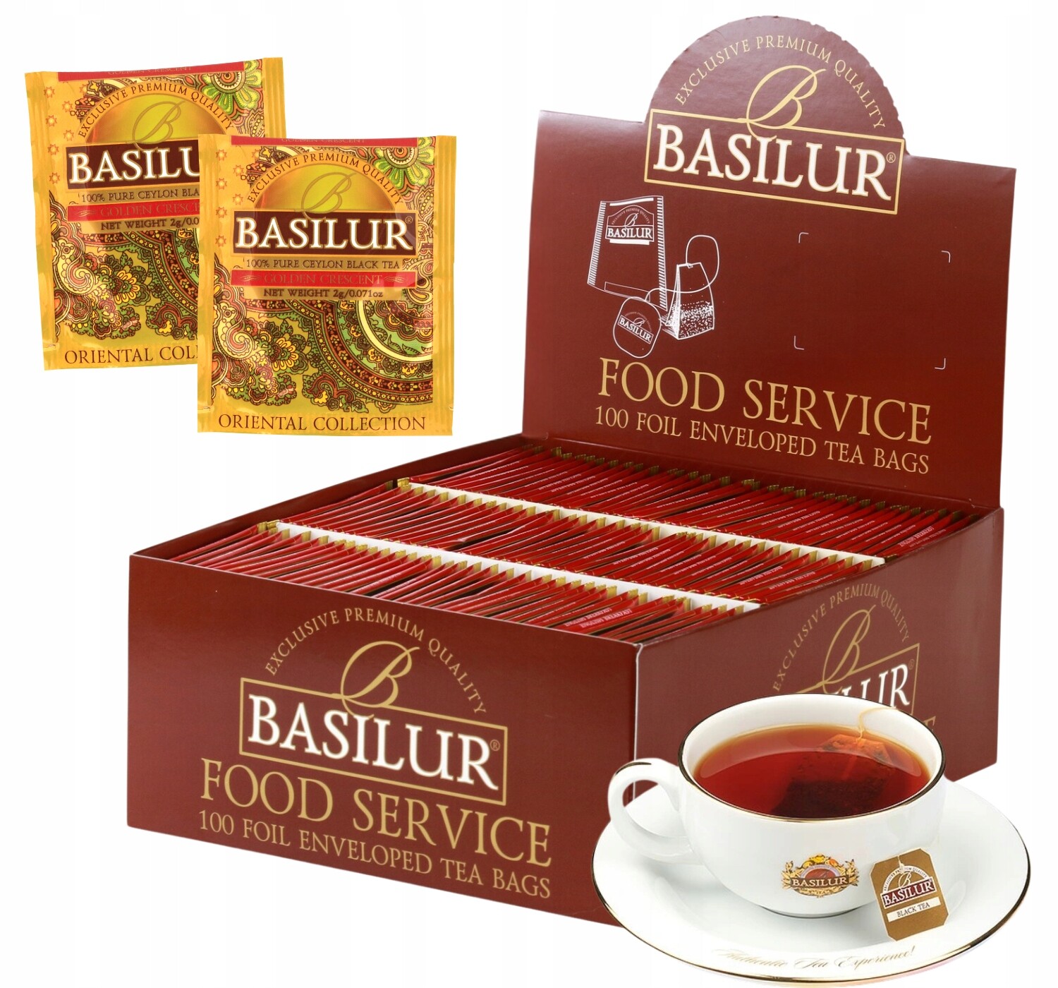 Instantní čaj Basilur Golden Crescent Black HoReCa 100 sáčků