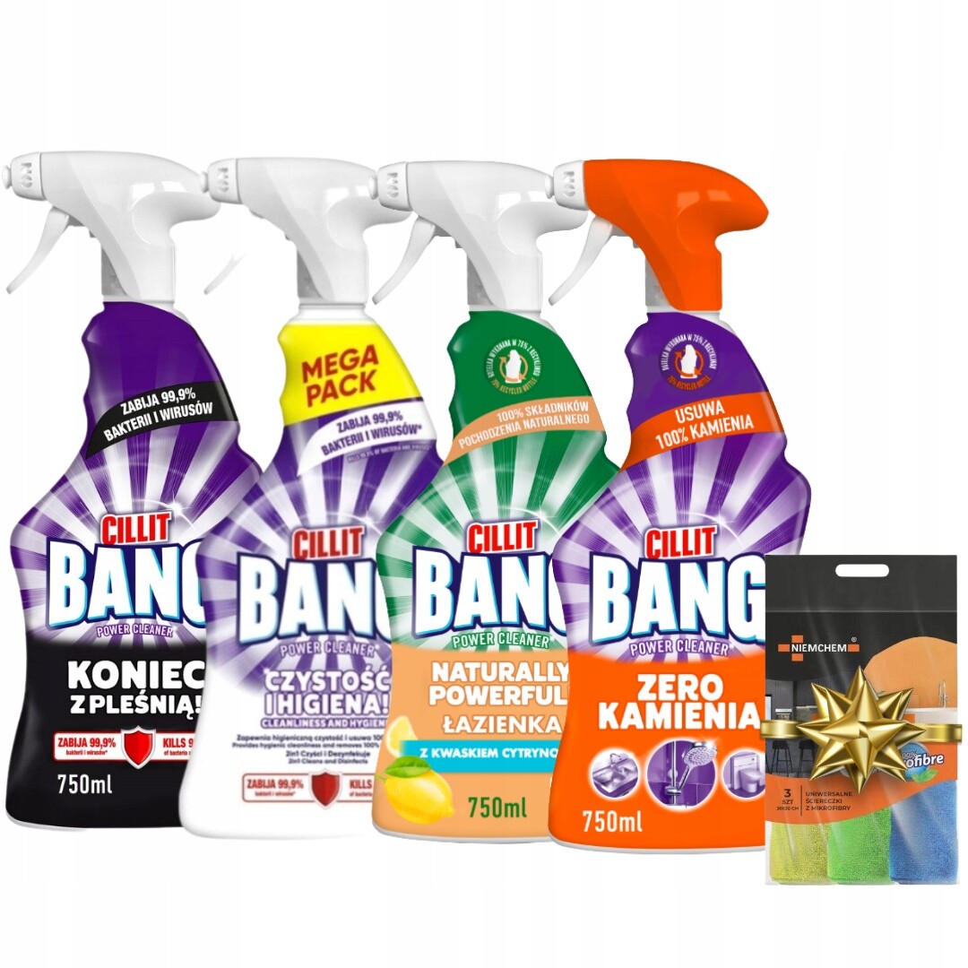Cillit Bang Sprej Tekutiny na úklid kuchyně a koupelny XXL 750 ml Dárek