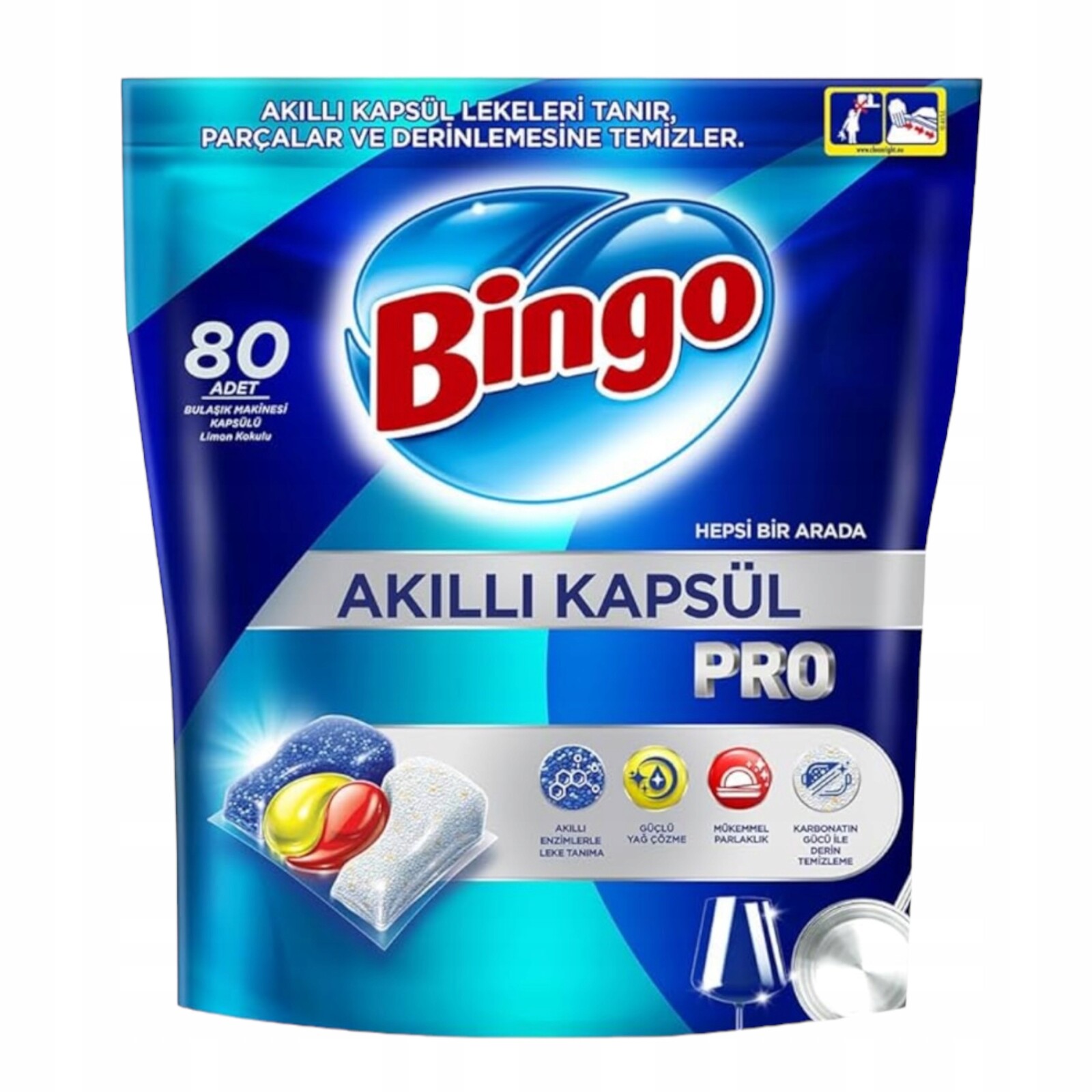 Bingo Pro Kapsle do myčky nádobí vše v jednom 80 ks