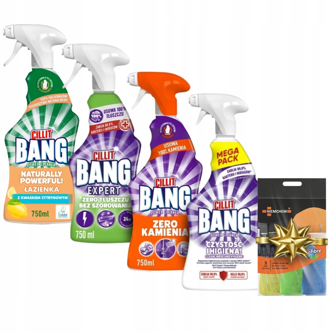 Sada čisticích kapalin Cillit Bang 750ml x 4 Dárek