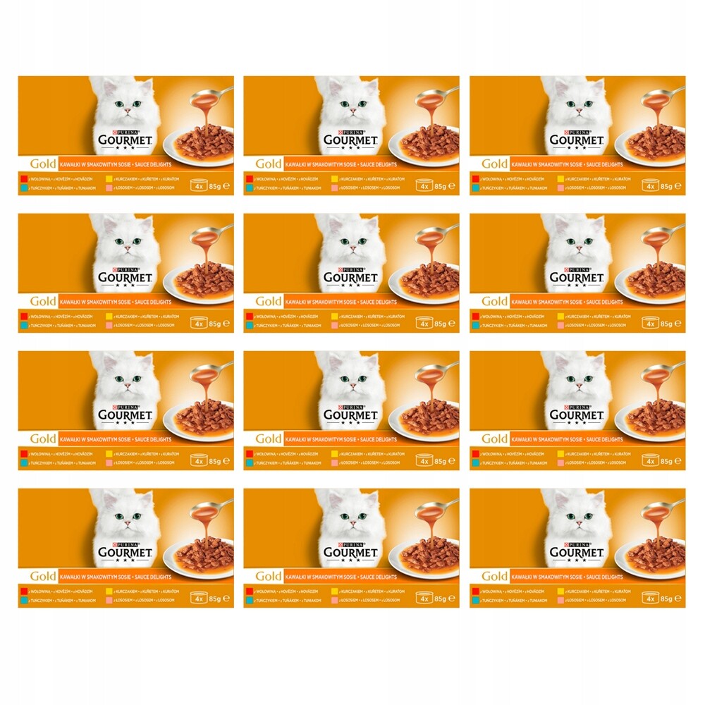 Purina Gourmet Gold Sauce lahůdky v omáčce 48x85g