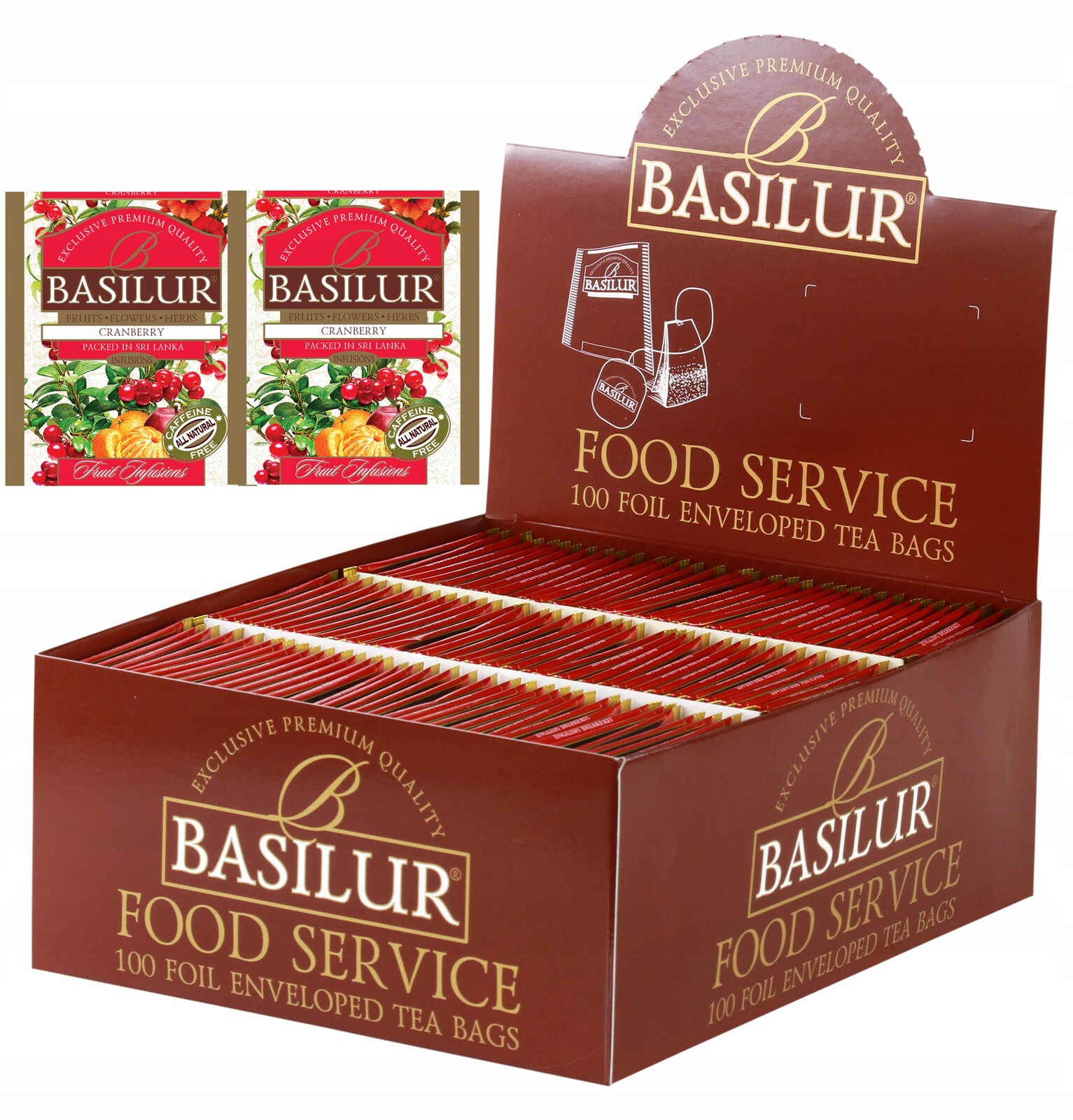 Basilur Brusinkový ovocný čaj s Brusinkou, bez kofeinu, HoReCa 100 ks