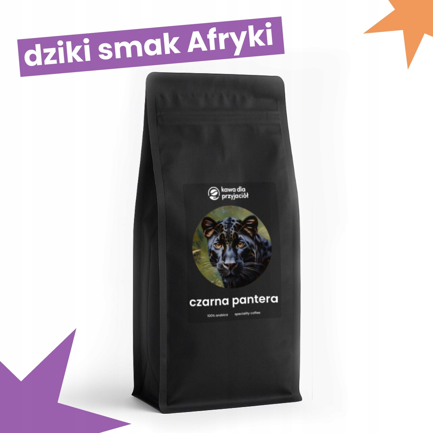 Čerstvě pražená káva 100% speciální arabica z Kamerunu: černý panter 1 kg