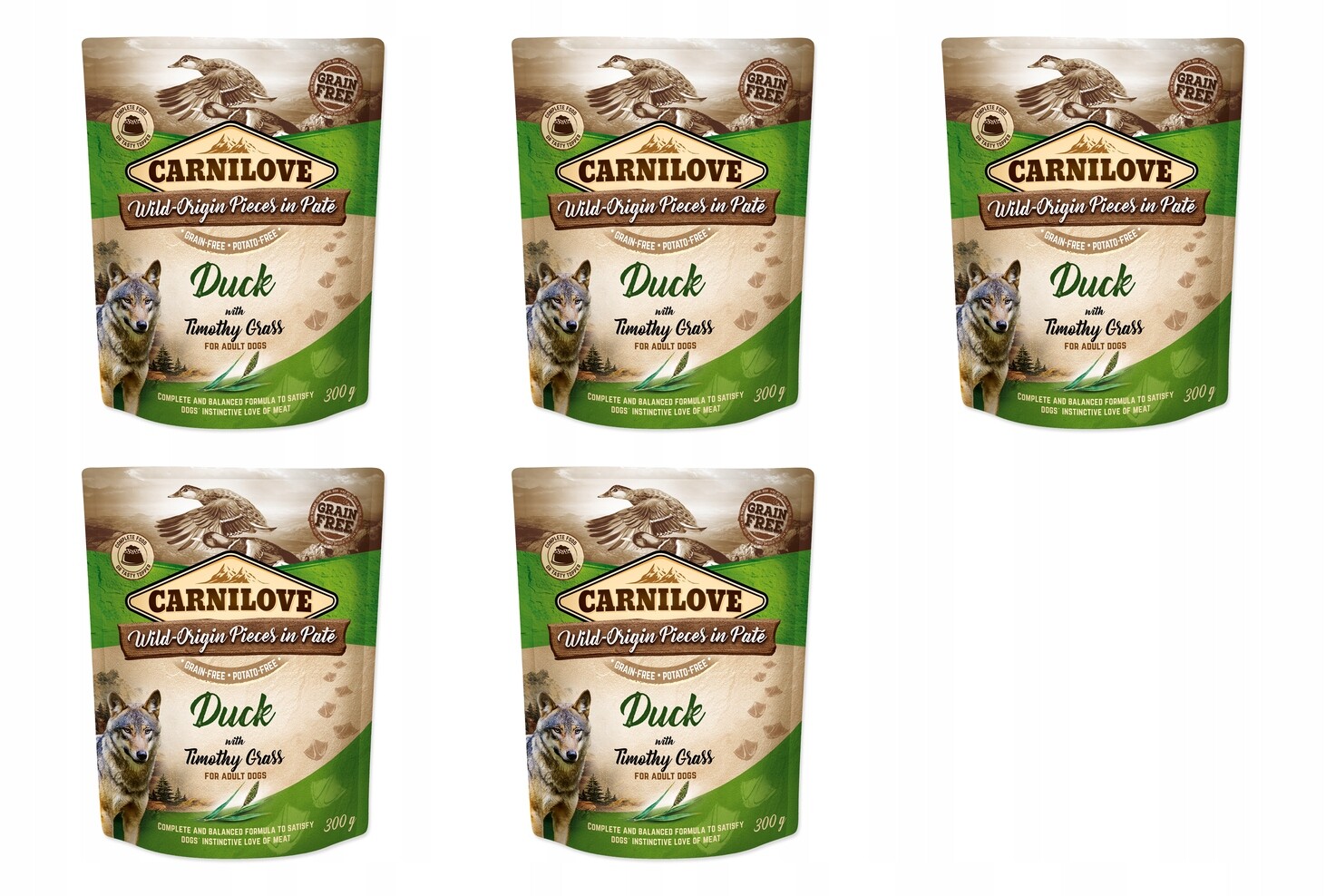 Kapsička Carnilove Dog kachna s bojínkem lučním, paté 300g balení 5 ks