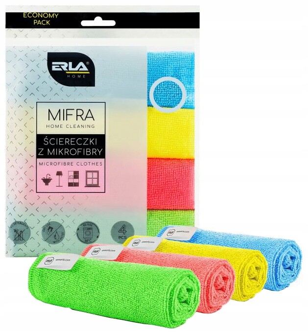 Erla Mifra Sada Utěrek Z Mikrovlákna 30x30 CM 4 Ks
