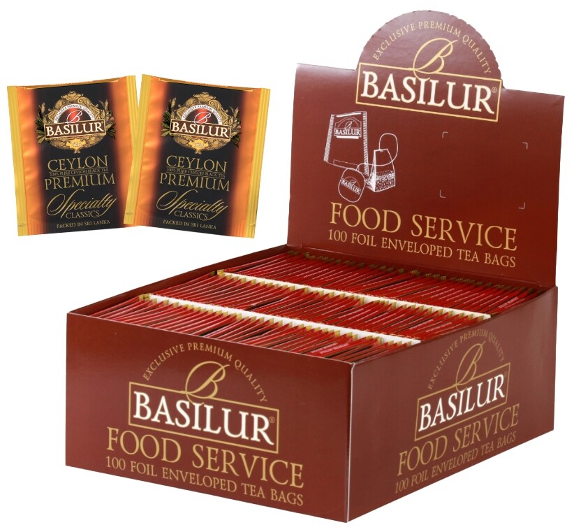Basilur Ceylon Premium cejlonský černý čaj v sáčcích HoReCa 100 x 2 g