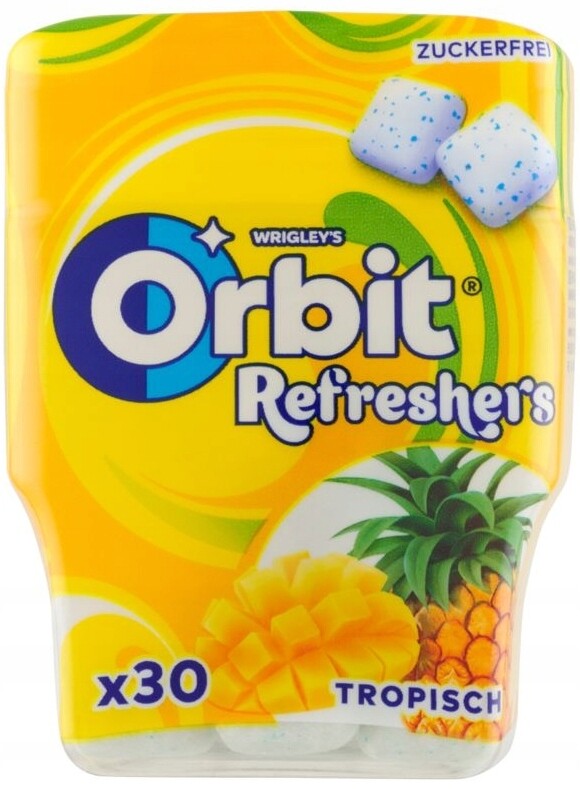 Wrigley's Orbit Refreshers s ovocnou příchutí se sladidly 67g x 6packs
