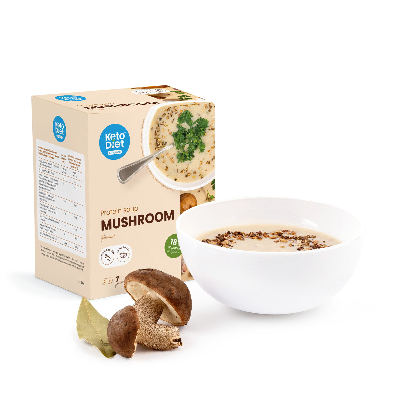 Proteinová polévka příchuť houbová (7 porcí)