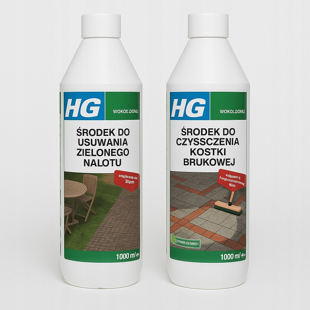 Sada Hg pro čištění dlažebních kostek a terasy 1L
