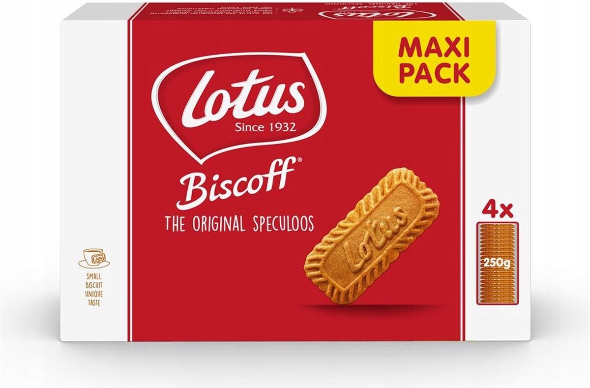 Lotus Biscoff Karamelizované sušenky s kořeněnou příchutí 4 x 250 g 1 kg