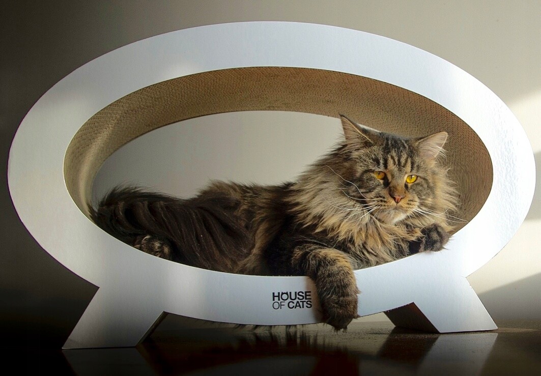 Velké kartonové škrabadlo na lehátko House of Cats Elipso