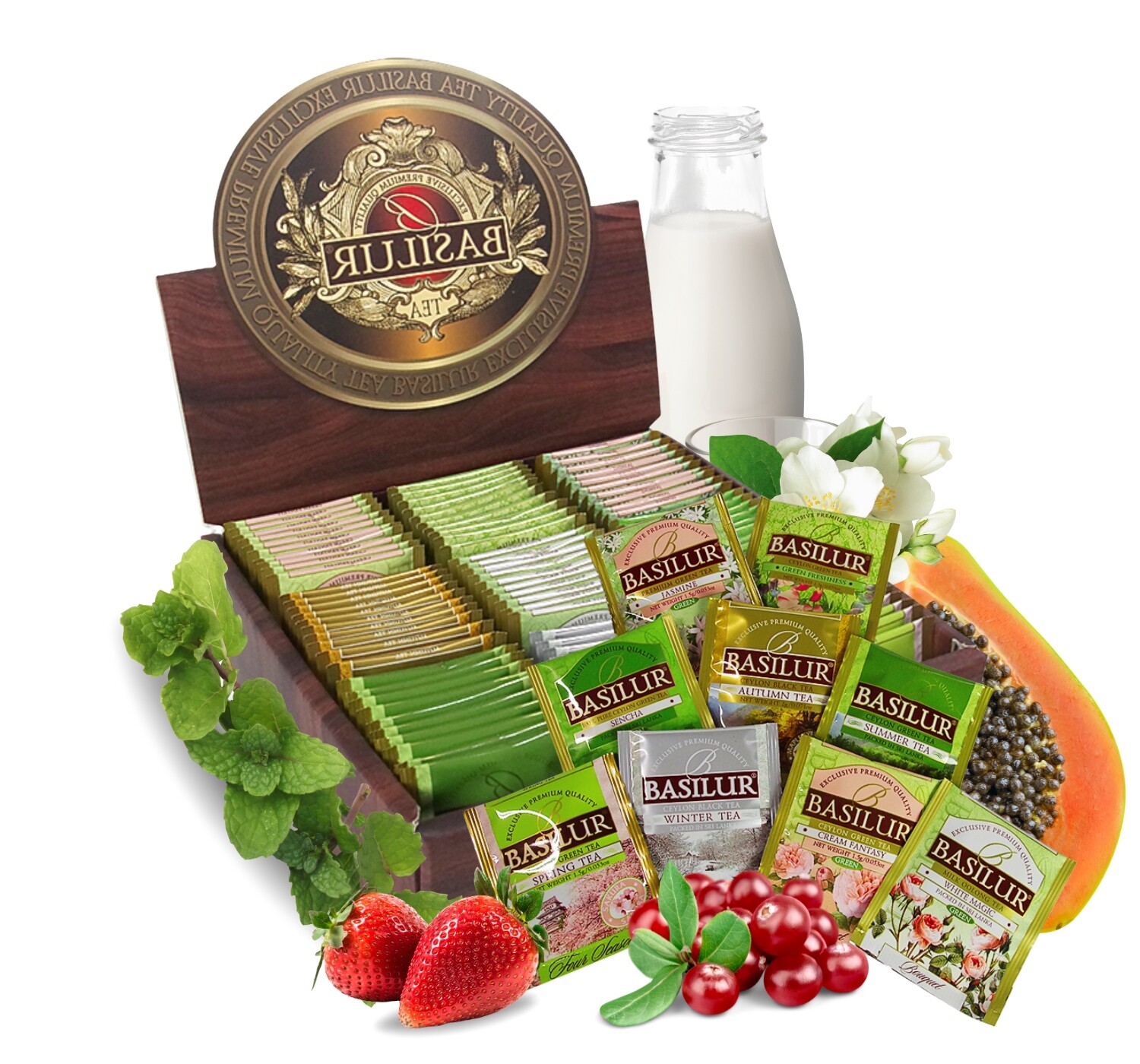 Basilur Expozitor Čtyři roční období Set Čajů 9 Příchutí 90 ks