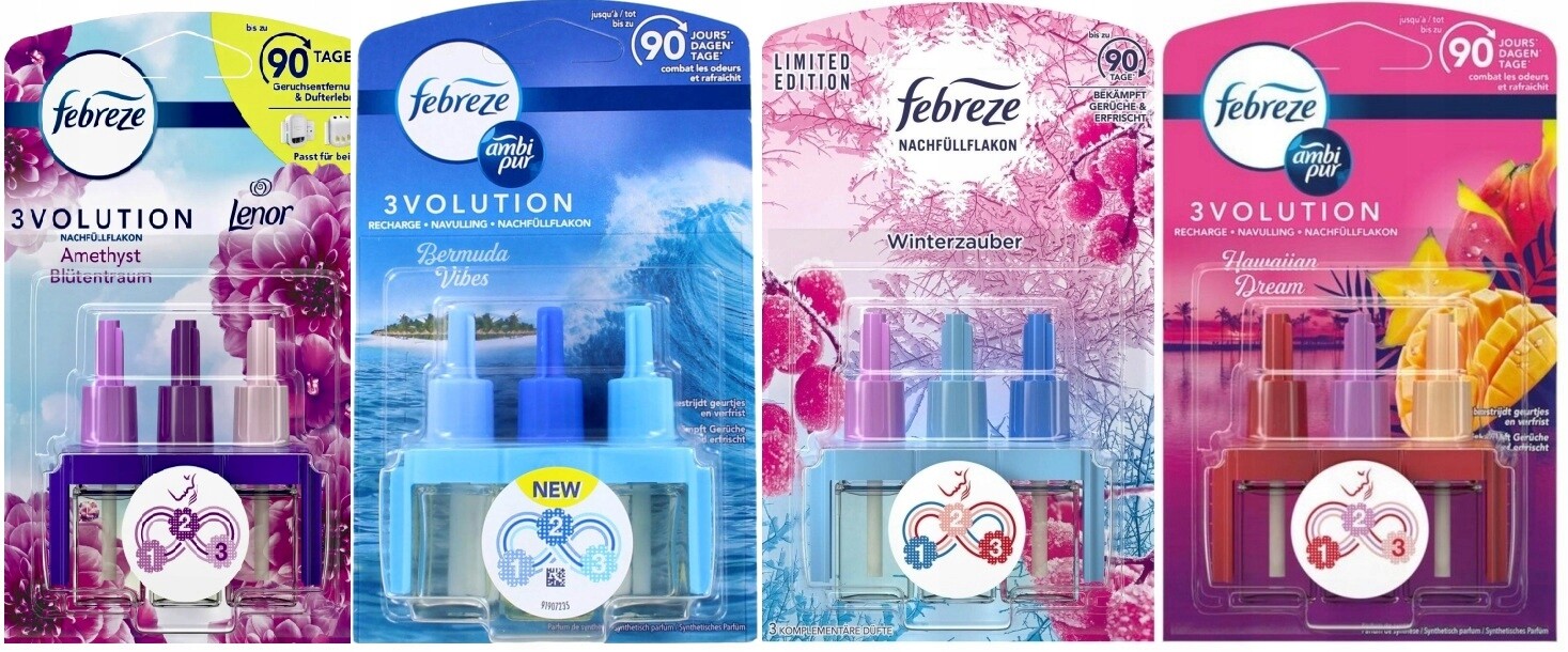 Ambi Pur 3Volution Sada 4 vůní MIX náhradní náplň do přístroje 4x20 ml