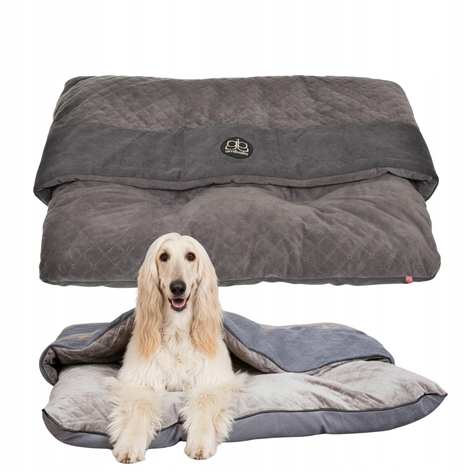 Pelíšek pro psy 95x110cm pro velké psy šedý Pelíšek velikost XL