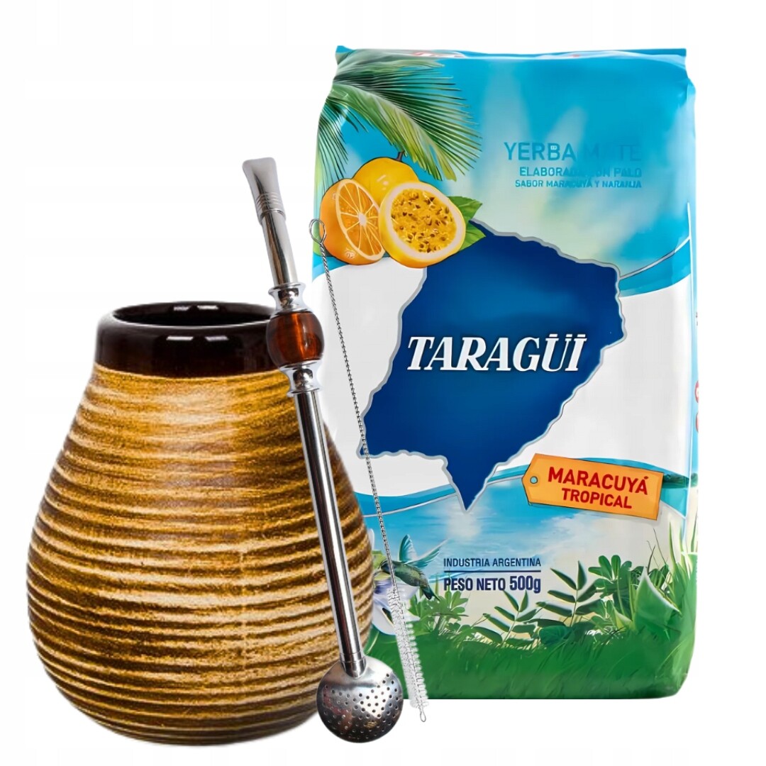 Startovací Sada pro Yerba Mate Taragui Maracuya Tykev Matero Bombilla
